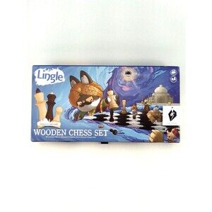 Lingle Deluxe Foldable Wooden Chess Set In Traveling Case